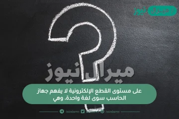 على مستوى القطع الإلكترونية لا يفهم جهاز الحاسب سوى لغة واحدة، وهي