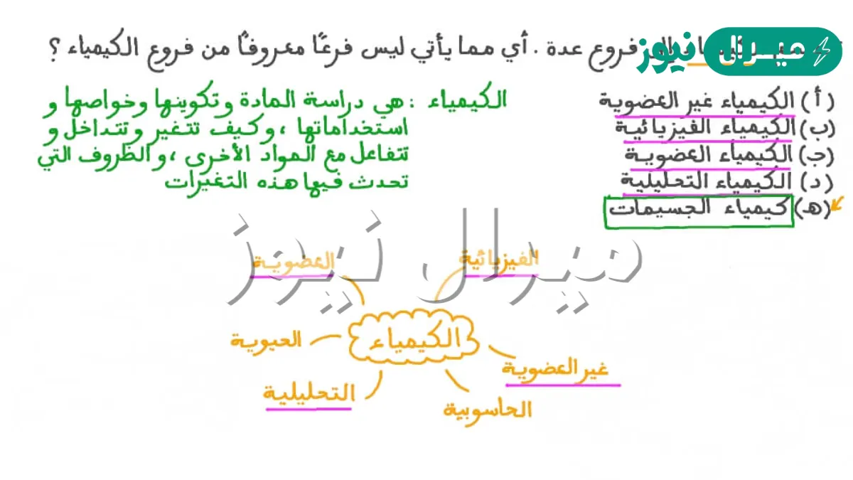 فرع من فروع الكيمياء يدرس المواد التي تحتوي على عنصر الكربون