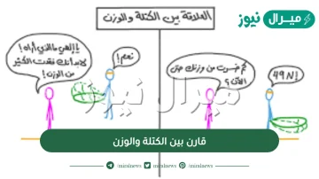 قارن بين الكتلة والوزن