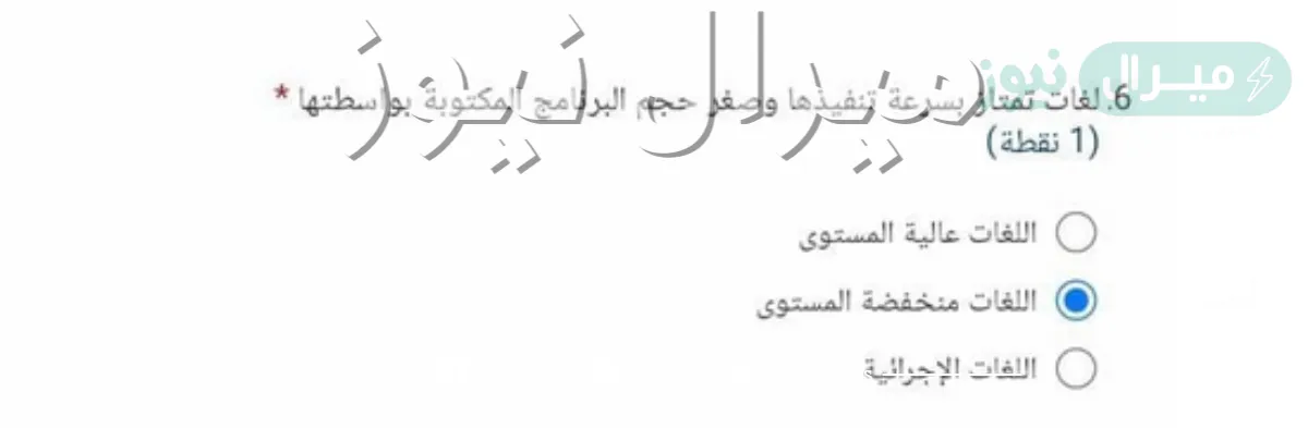 لغات تمتاز بسرعة تنفيذها وصغر حجم البرامج المكتوبة بواسطتها