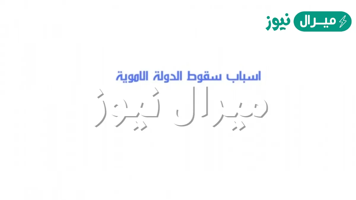 من أسباب سقوط الدولة الاموية