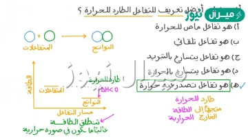 هل التفاعل المبين ماص ام طارد