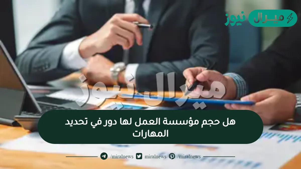 هل حجم مؤسسة العمل لها دور في تحديد المهارات