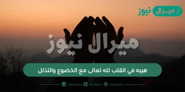 هيبه في القلب لله تعالى مع الخضوع والتذلل