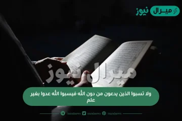 ولا تسبوا الذين يدعون من دون الله فيسبوا الله عدوا بغير علم