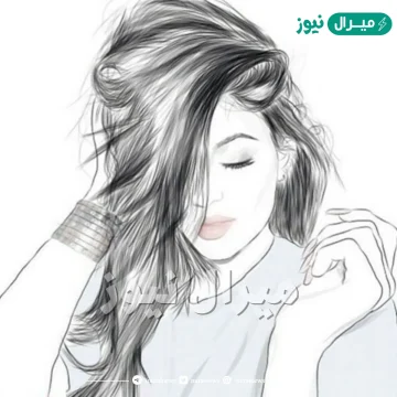 صور رسومات بنات بالقلم الرصاص