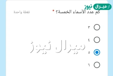 كم عدد الاسماء الخمسة