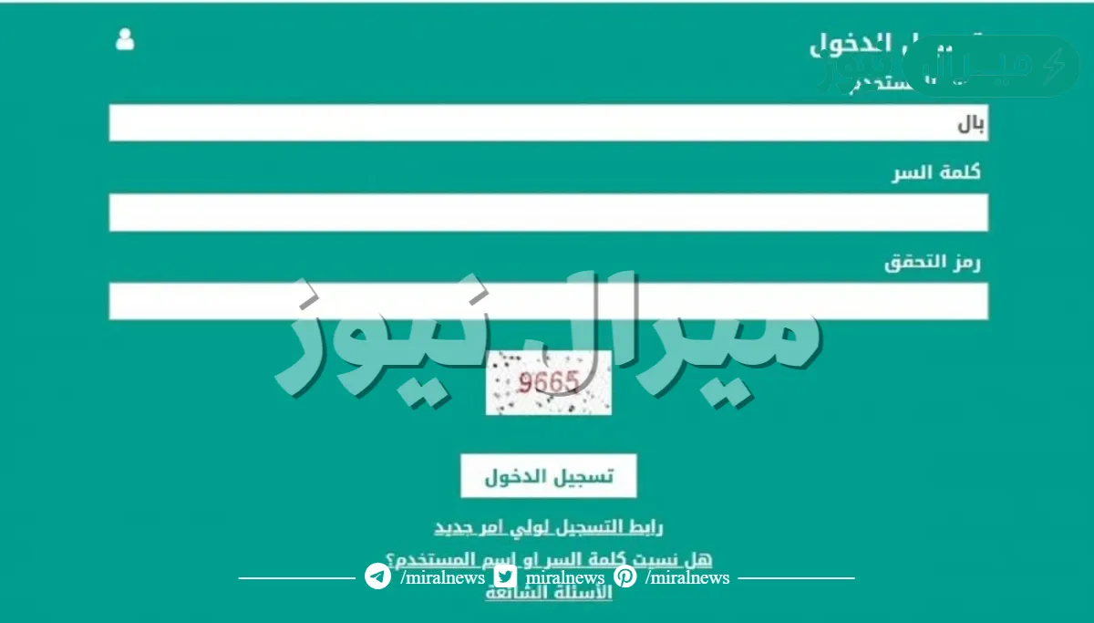 نظام نور برقم الهوية ورمز التحقق