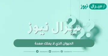 الحيوان الذي لا يملك معدة