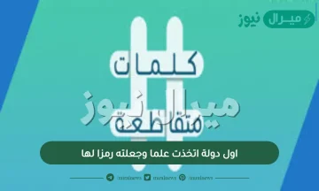 اول دولة اتخذت علما وجعلته رمزا لها