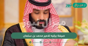 صيغة برقيه للامير محمد بن سلمان