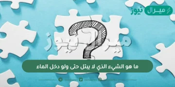 ما هو الشيء الذي لا يبتل حتى ولو دخل الماء