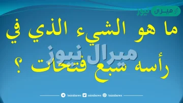 ماهو الشي الذي في راسه سبع فتحات