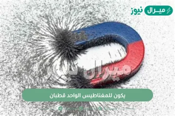 يكون للمغناطيس الواحد قطبان