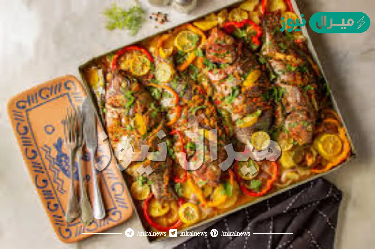 الذ صينية سمك بلطي بالخلطة والبطاطس مفيش اجمل من كده