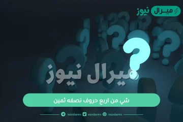 شي من اربع حروف نصفه ثمين