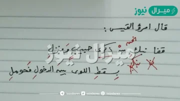 قفا نبك من ذكرى حبيب ومنزل اعراب