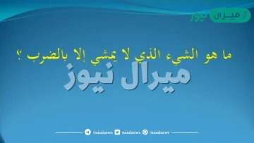 ماهو الشي الذي لا يمشي الا بالضرب