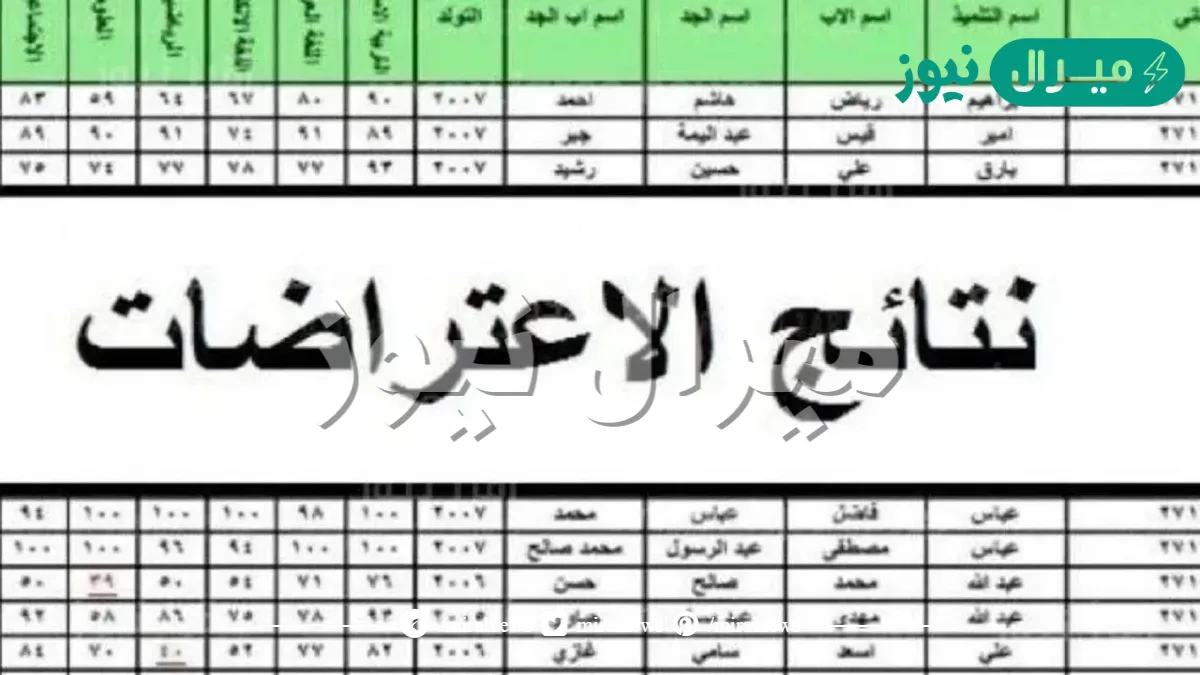 خطوات نتائج اعتراضات الثالث المتوسط دور اول