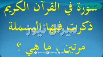 السورة التي ذكرت فيها البسملة مرتين