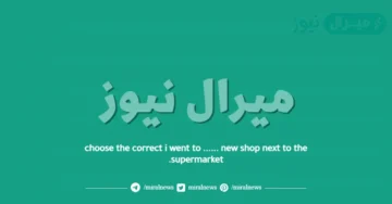 choose the correct i went to …… new shop next to the supermarket.