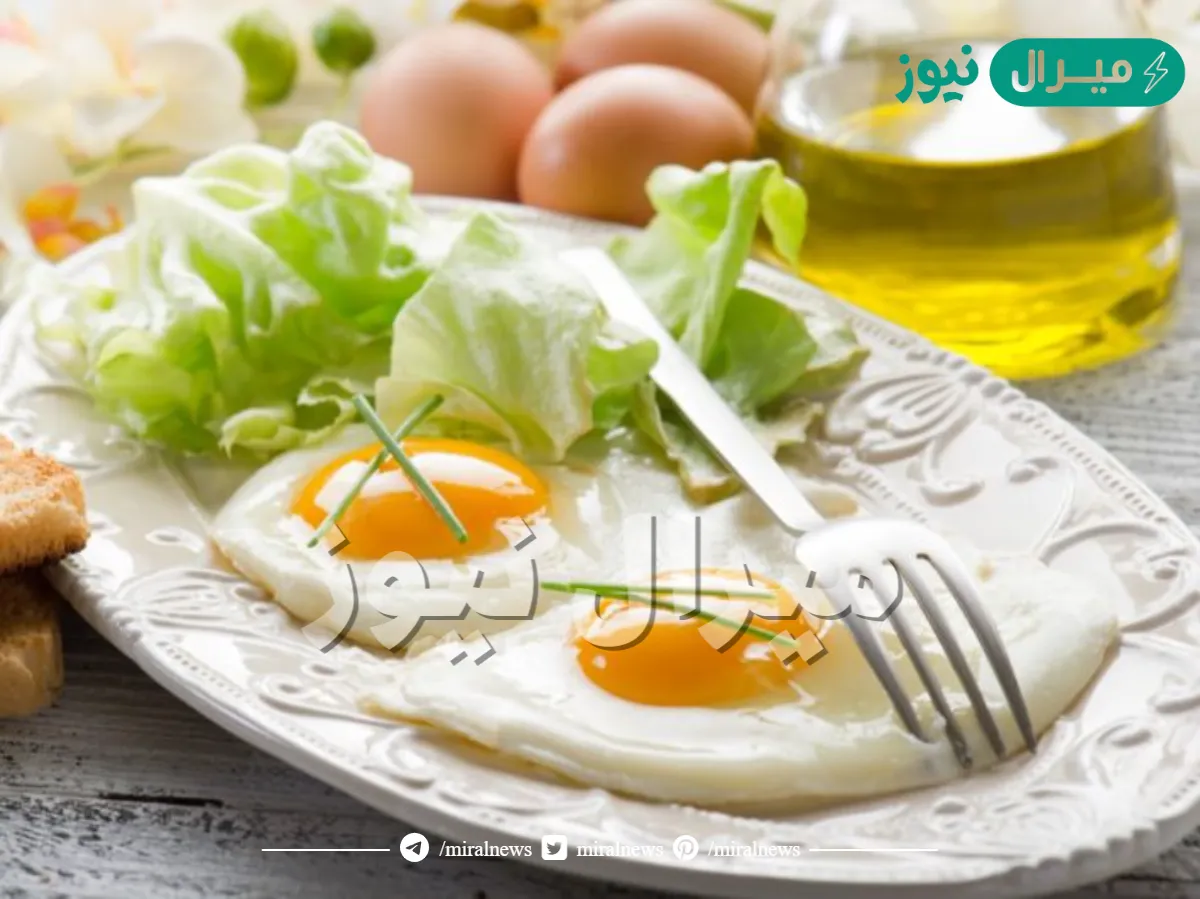 السعرات الحرارية في البيض المقلي بزيت الزيتون