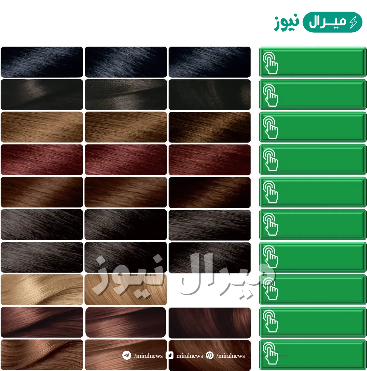 صبغات غارنييه درجات البني