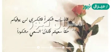 عبارات شكر وامتنان قصيره