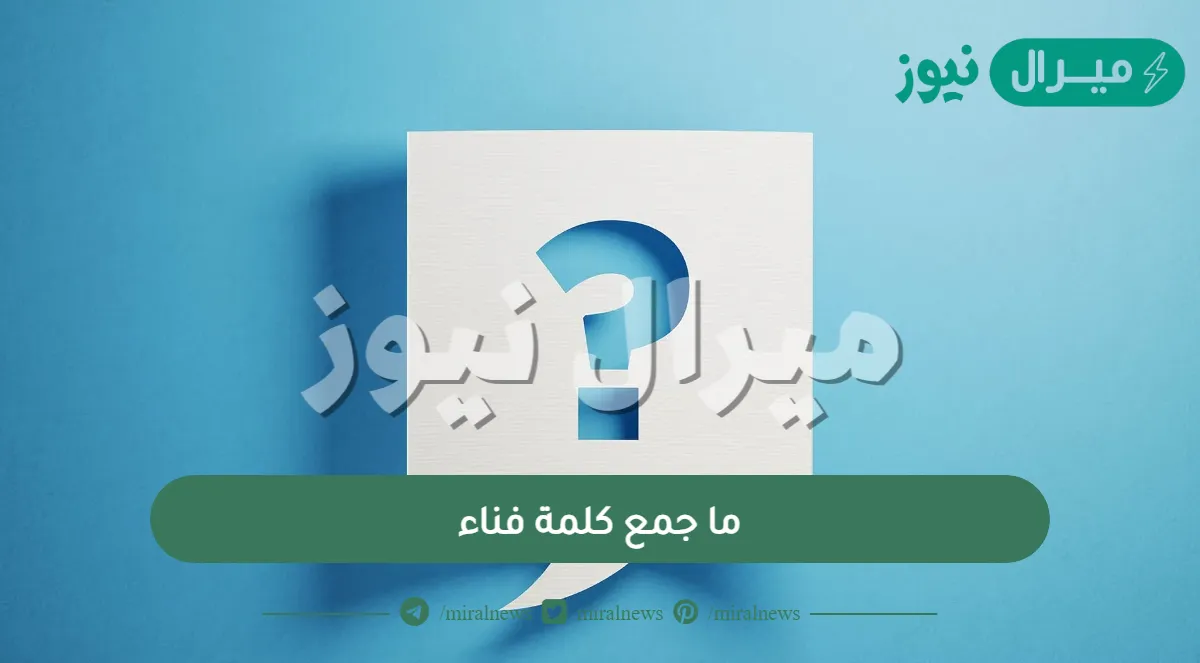 ما جمع كلمة فناء