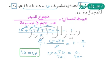 مجموع القيم مقسوما على عددها هو