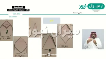 مناديل المائدة اول متوسط