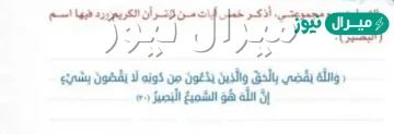 ورد اسم البصير في القران