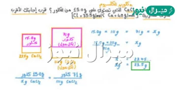 يحتوي مول واحد من كلوريد الصوديومnacl على 6.02×1023