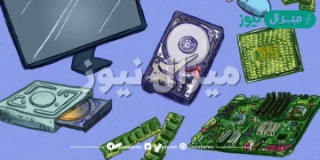 يطلق على المكونات المادية hardware