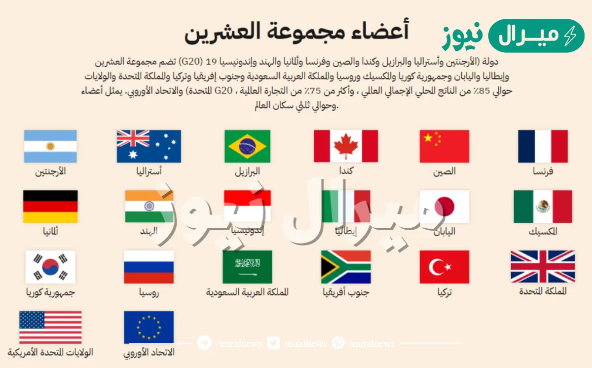 الدول الأعضاء في مجموعة العشرين