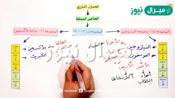 العناصر تشمل العناصر في المجموعتين ١و٢ وفي المجموعات ١٣ ١٨ في الجدول الدوري