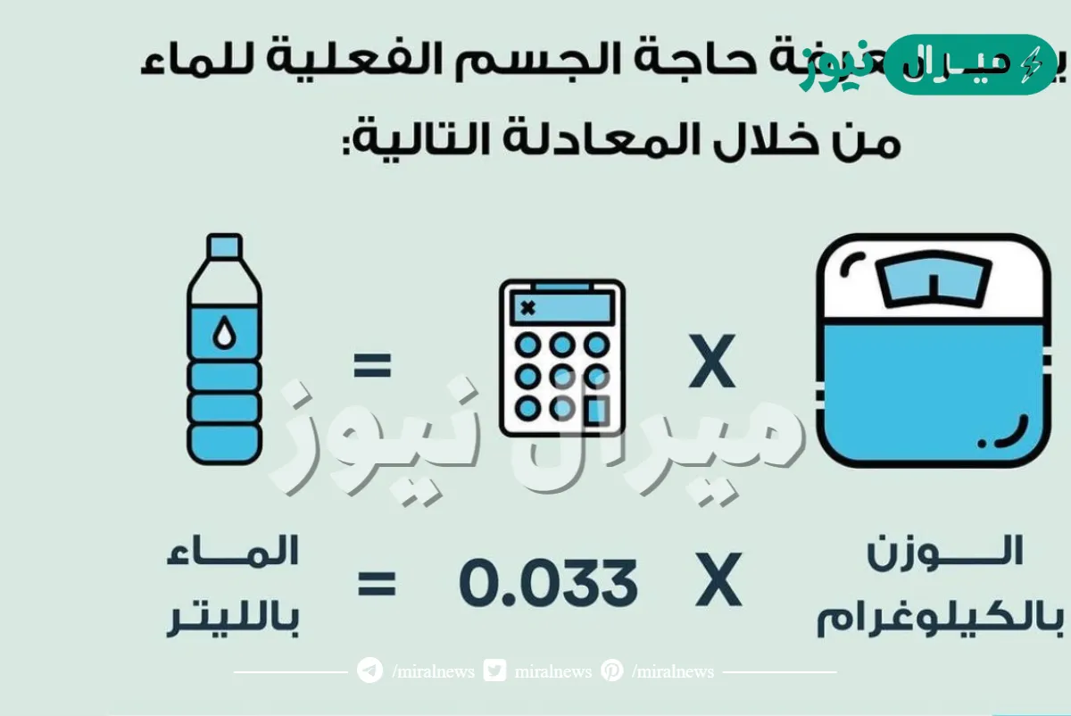 كم يحتاج الجسم من الماء ؟
