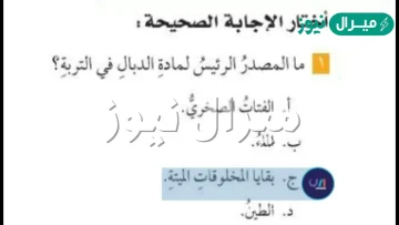 المصدر الرئيسي لماده الدبال في التربه