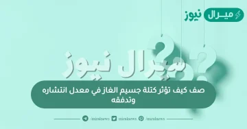 صف كيف تؤثر كتلة جسيم الغاز في معدل انتشاره وتدفقه؟