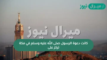 كانت دعوة الرسول صلى الله عليه وسلم في مكة تركز على