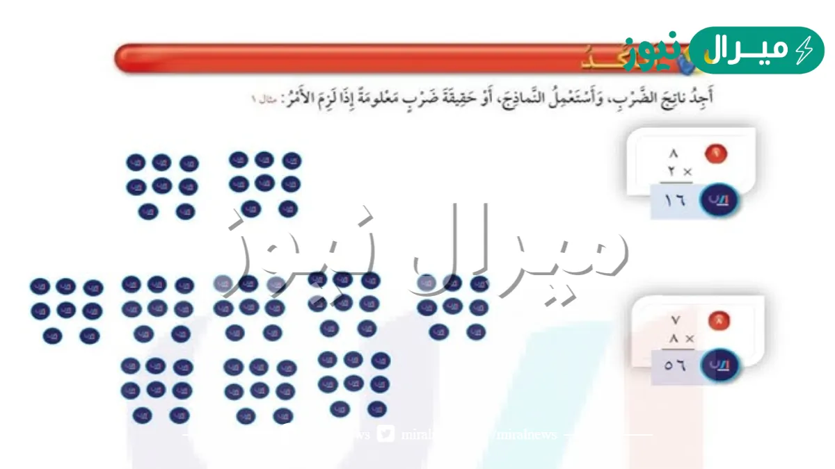كيف يساعدني نمط جدول الضرب على ايجاد ناتج الضرب