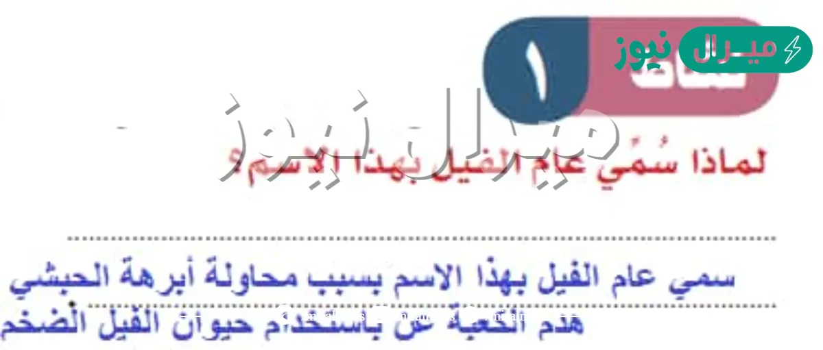 لماذا سمي عام الفيل بهذا الاسم