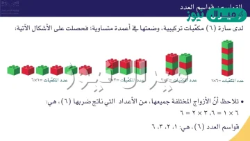 ماهي قواسم العدد ٦