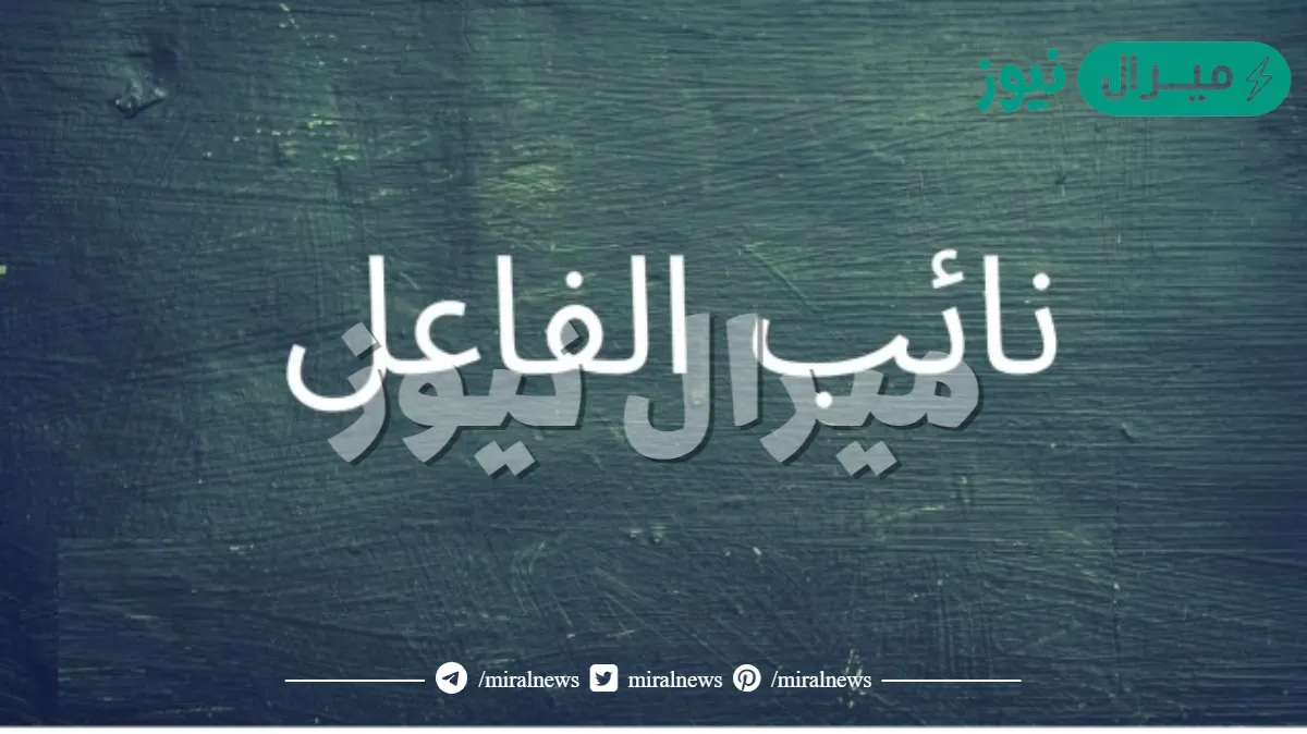 مثال على نائب الفاعل