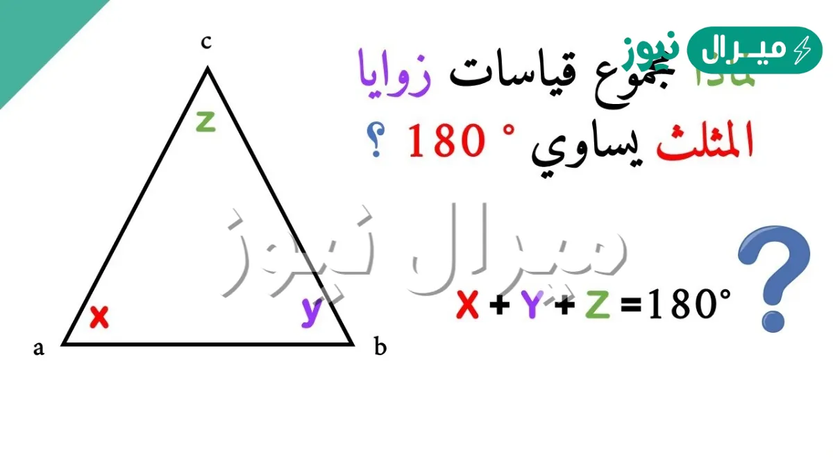 مجموع قياس زوايا المثلث