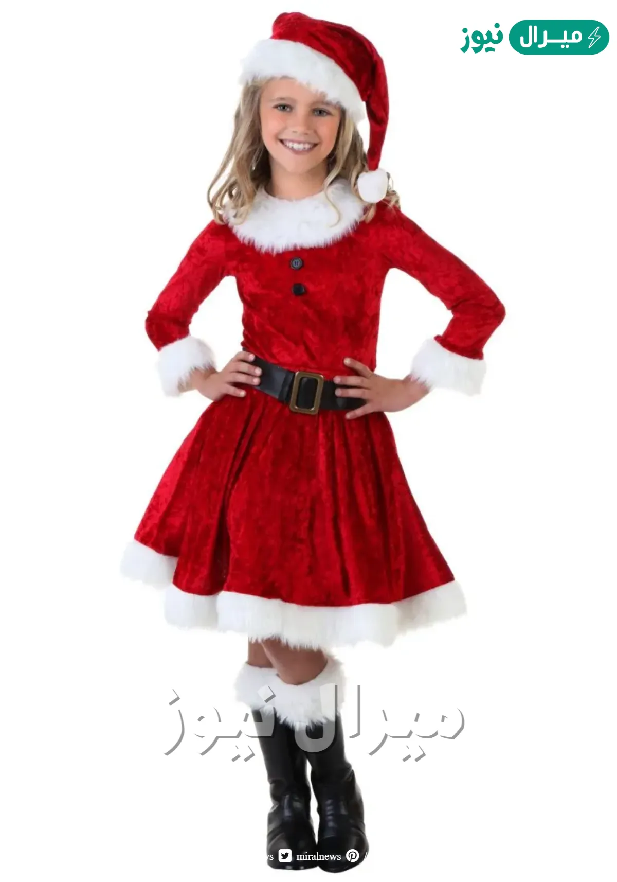 ملابس بابا نويل للبنات