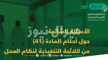 نص المادة 41 من نظام العمل