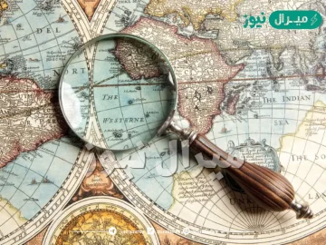 يبين موضوع الخريطة والمكان الذي تمثله