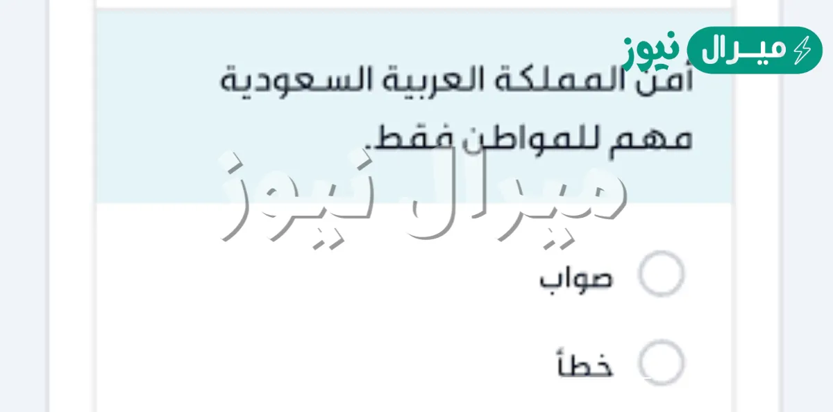 أمن المملكة العربية السعودية مهم للمواطن فقط.