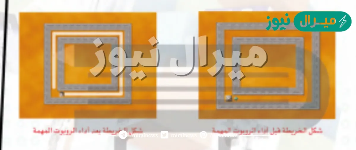 اكتب الاوامر البرمجيه لتحريك الروبوت حسب الشكل التالي